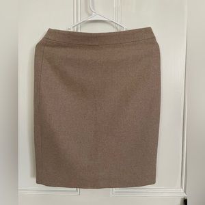 J.CREW Wool Pencil Skirt in a soft khaki color. Size 2. Never worn.